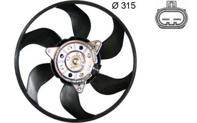 Fan, engine cooling MAHLE CFF 382 000S