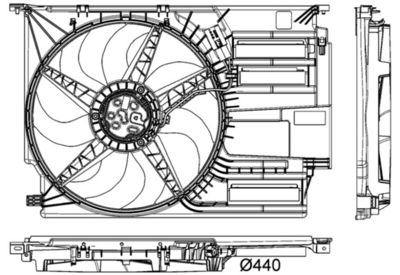 Fan, engine cooling MAHLE CFF 403 000P