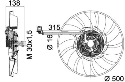 Fan, engine cooling MAHLE CFF 471 000P