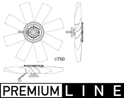 Fan, engine cooling MAHLE CFF 505 000P