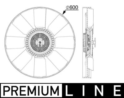 Fan, engine cooling MAHLE CFF 519 000P