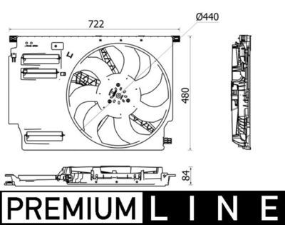 Fan, engine cooling MAHLE CFF 532 000P