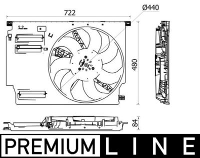 Fan, engine cooling MAHLE CFF 533 000P