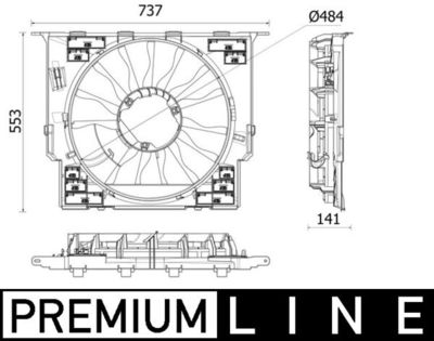 Fan, engine cooling MAHLE CFF 534 000P