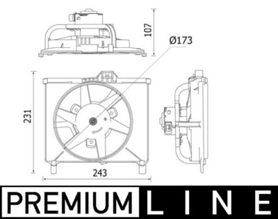 Fan, engine cooling MAHLE CFF 541 000P