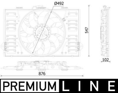 Fan, engine cooling MAHLE CFF 545 000P