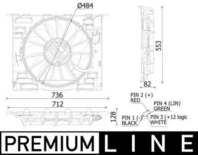 Fan, engine cooling MAHLE CFF 549 000P