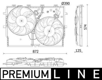 Fan, engine cooling MAHLE CFF 550 000P