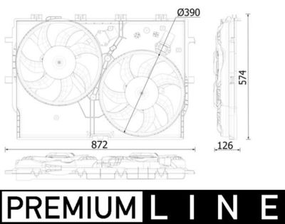 Fan, engine cooling MAHLE CFF 551 000P