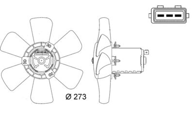 Fan, engine cooling MAHLE CFF 7 000S