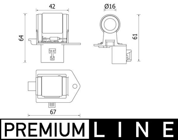 MAHLE CFR 8 000P Series resistor, electric motor (radiator fan)