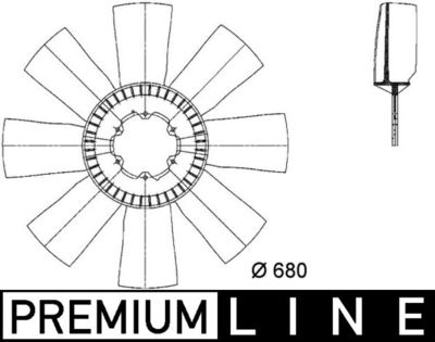 Fan Wheel, engine cooling MAHLE CFW 10 000P