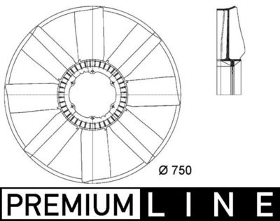 Fan Wheel, engine cooling MAHLE CFW 23 000P