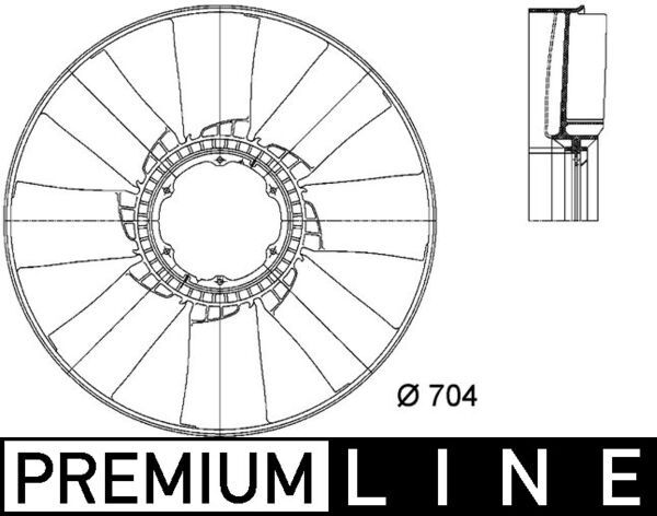 MAHLE CFW 25 000P Fan Wheel, engine cooling