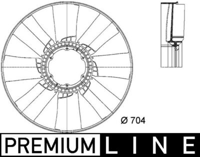 Fan Wheel, engine cooling MAHLE CFW 25 000P