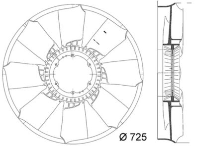 Fan Wheel, engine cooling MAHLE CFW 50 000P