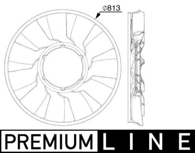Fan Wheel, engine cooling MAHLE CFW 87 000P