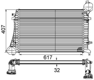 Charge Air Cooler MAHLE CI 164 000P