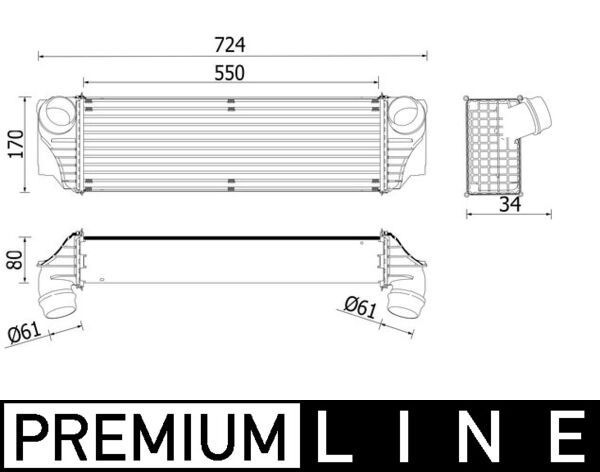 MAHLE CI 228 000P Charge Air Cooler