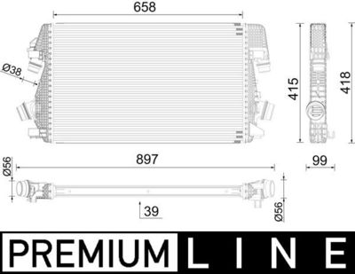Charge Air Cooler MAHLE CI 625 000P