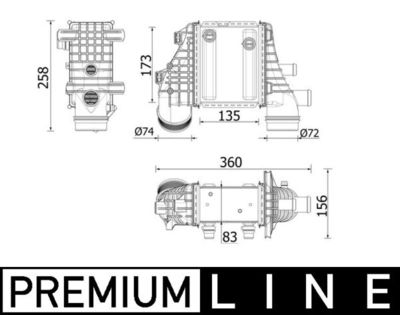 Charge Air Cooler MAHLE CI 553 000P