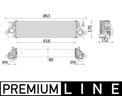 Charge Air Cooler MAHLE CI 554 000P