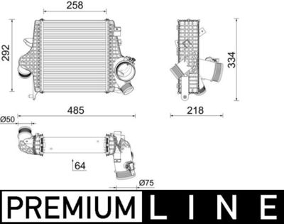 Charge Air Cooler MAHLE CI 640 000P