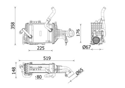 Charge Air Cooler MAHLE CI 665 000P