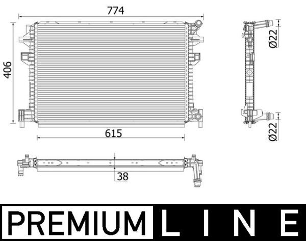 MAHLE CIR 30 000P Radiator, engine cooling