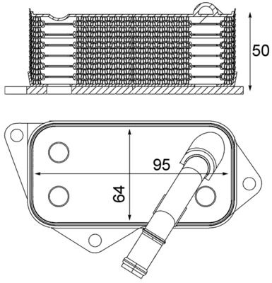 Oil Cooler, engine oil MAHLE CLC 12 001S