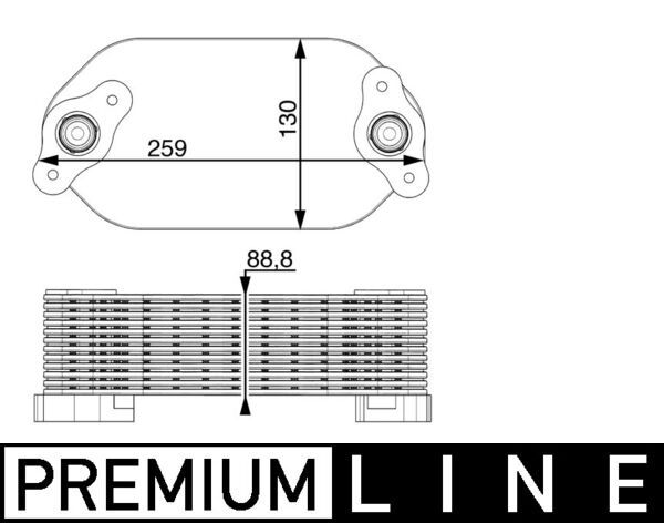 MAHLE CLC 167 000P Oil Cooler, engine oil