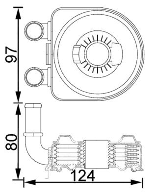 MAHLE CLC 193 000S Oil Cooler, engine oil