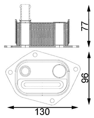 MAHLE CLC 198 000S Oil Cooler, engine oil