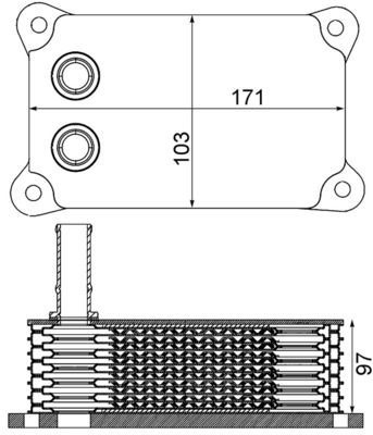 Oil Cooler, engine oil MAHLE CLC 200 000S