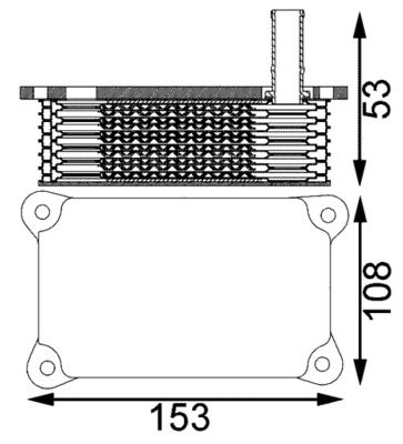 Oil Cooler, engine oil MAHLE CLC 201 000S
