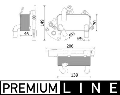 Oil Cooler, automatic transmission MAHLE CLC 230 000P