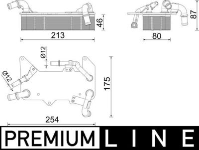 Oil Cooler, automatic transmission MAHLE CLC 287 000P