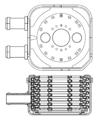 Oil Cooler, engine oil MAHLE CLC 3 000S