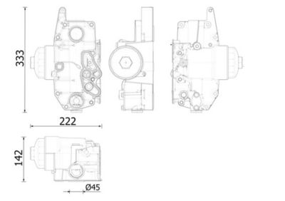 Oil Cooler, engine oil MAHLE CLC 310 000S
