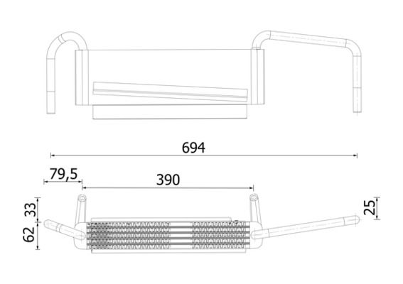 MAHLE CLC 314 000S Oil Cooler, engine oil
