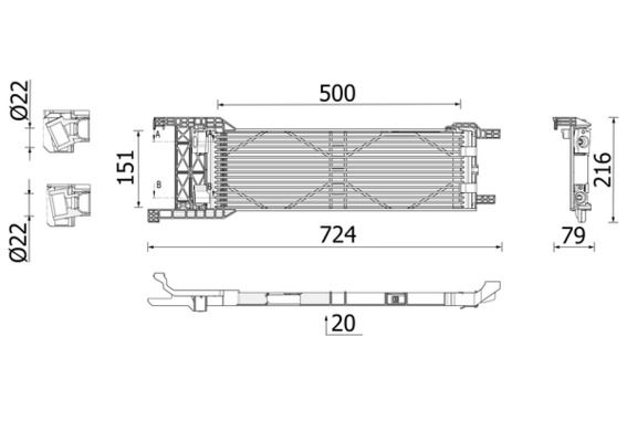 MAHLE CLC 325 000P Oil Cooler, automatic transmission