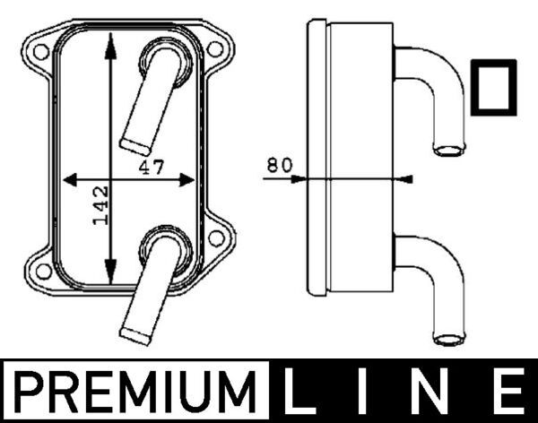 MAHLE CLC 40 000P Oil Cooler, engine oil
