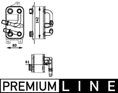 Oil Cooler, automatic transmission MAHLE CLC 43 000P