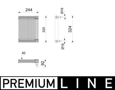 Oil Cooler, engine oil MAHLE CLC 439 000P