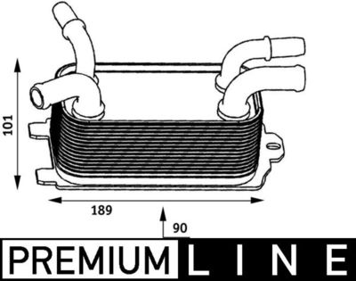Oil Cooler, engine oil MAHLE CLC 60 000P