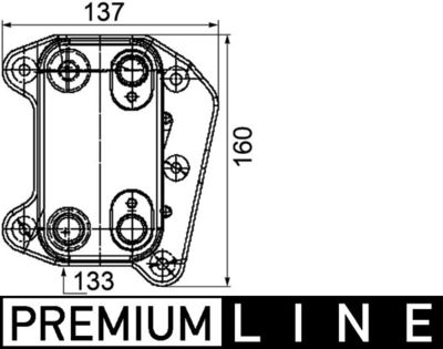Oil Cooler, engine oil MAHLE CLC 104 000P