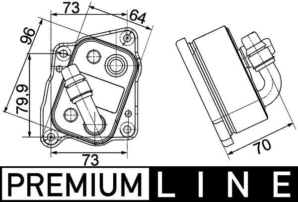 MAHLE CLC 107 000P Oil Cooler, engine oil
