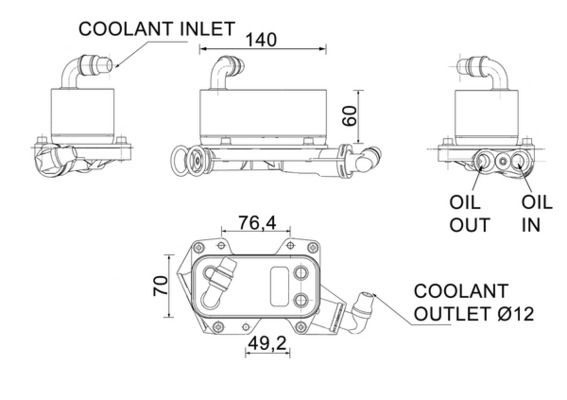 MAHLE CLC 132 000P Oil Cooler, automatic transmission