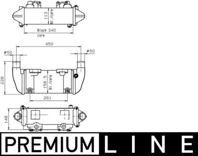 Oil Cooler, retarder MAHLE CLC 142 000P