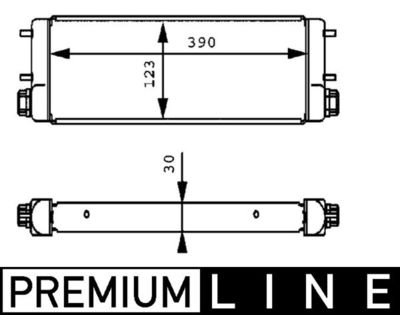 Oil Cooler, engine oil MAHLE CLC 169 001P